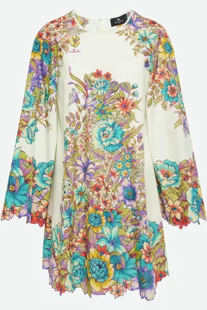 Etro Floral cotton poplin minidress