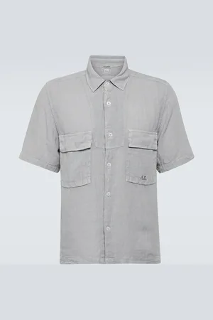 C.P. Company Linen bowling shirt