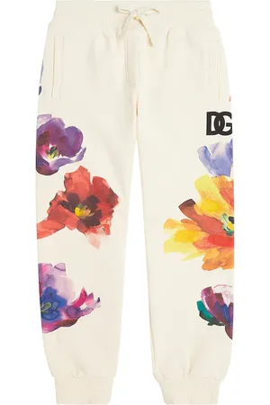 Dolce & Gabbana Floral cotton jersey sweatpants