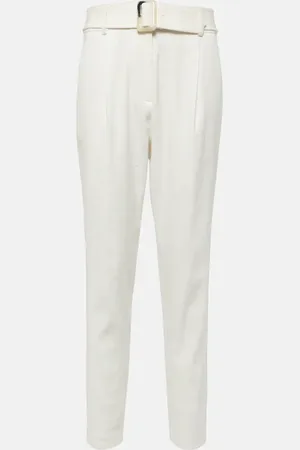 VERONICA BEARD Sofia high-rise linen-blend tapered pants