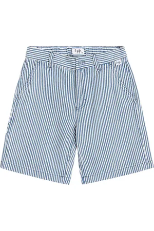 Il gufo Striped cotton and linen Bermuda shorts