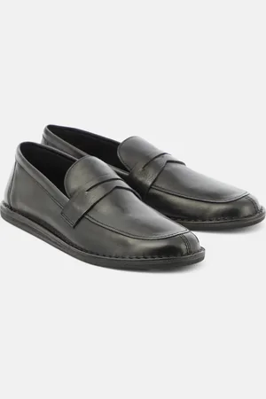 The Row Cary leather loafers