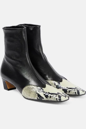 Khaite Dallas leather ankle boots