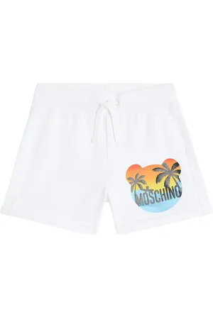 Moschino Printed cotton-blend jersey shorts
