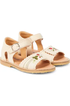 Petit Nord Embroidered leather sandals