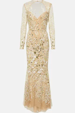 Elie saab Atom sequined embroidered tulle gown