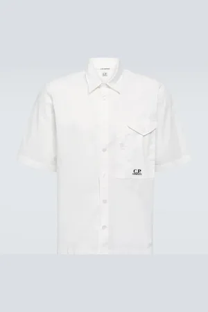C.P. Company Logo cotton poplin shirt