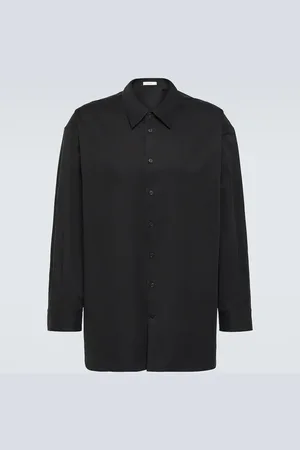 The Row Lukre oversized cotton-blend poplin shirt