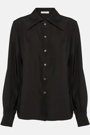 The Row Conan silk crÃªpe de chine shirt
