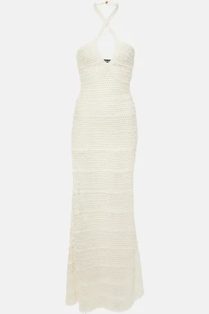 Tom Ford Halterneck crochet maxi dress