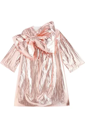 CAROLINE BOSMANS Bow-detail satin dress