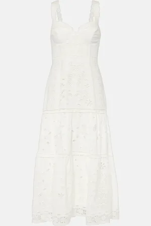 Farm Rio Richelieu broderie anglaise midi dress