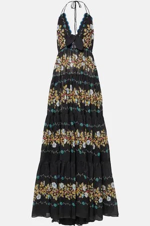 Etro Floral tiered cotton gown