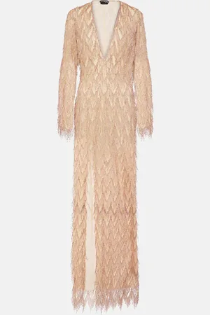Tom Ford Fringed lamÃ© gown