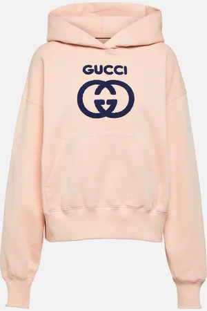 Gucci GG embroidered cotton jersey hoodie