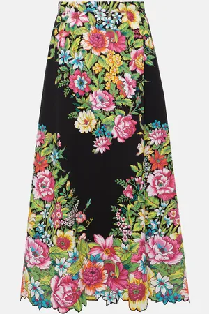 Etro Floral cotton maxi skirt