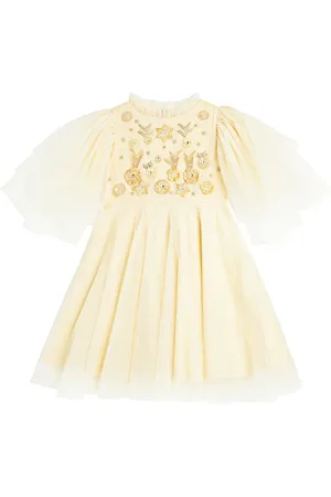 Tutu Du Monde Gilded Floral embellished tulle dress