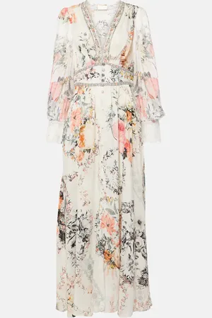 Camilla Floral linen and silk maxi dress