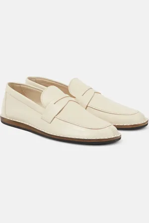 The Row Cary leather penny loafers