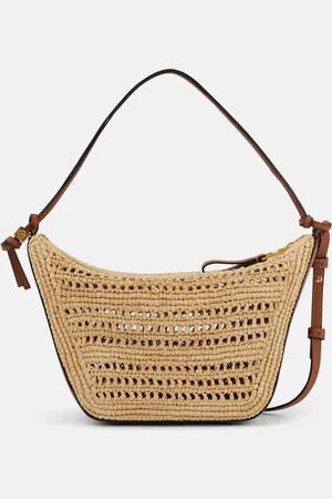Loewe Hammock Mini raffia shoulder bag