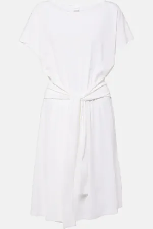 Max Mara Belted jersey midi dress