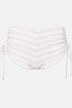 Bananhot Stefani striped ruched shorts