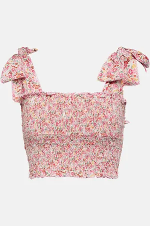 POUPETTE ST BARTH Trini floral shirred top