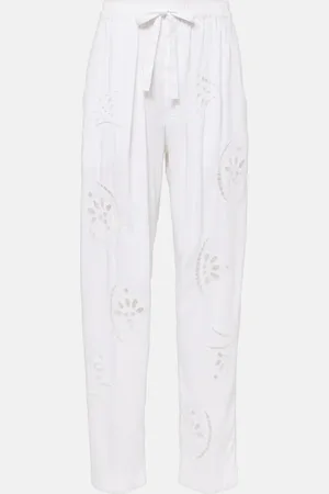 Isabel Marant Hectorina broderie anglaise wide-leg pants