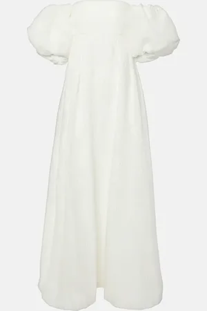 Rebecca Vallance Matchmaker puff-sleeve off-shoulder gown