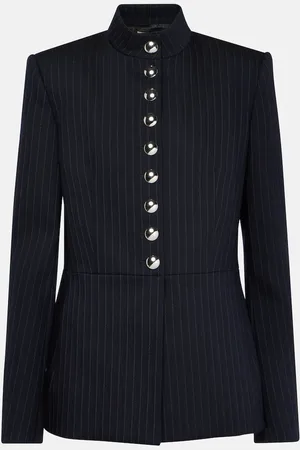 Khaite Samuel chalk stripe wool-blend jacket