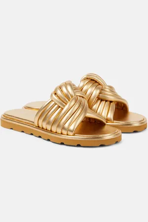 Gianvito Rossi Ottavia metallic leather slides