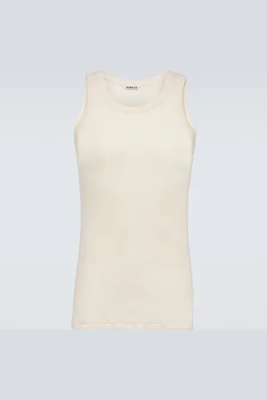 Auralee Ribbed-knit cotton tank top