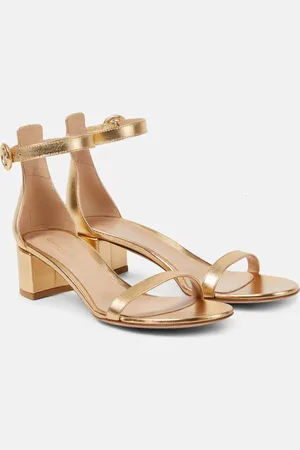 Gianvito Rossi Gaeta 45 metallic leather sandals