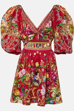 Camilla X DisneyÂ® linen and silk minidress