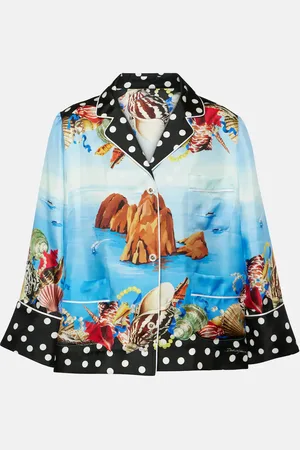 Dolce & Gabbana Capri printed silk satin shirt