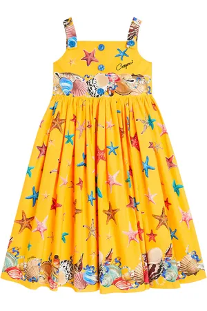 Dolce & Gabbana Capri printed cotton poplin dress