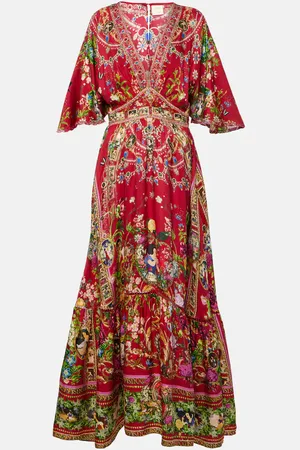 Camilla Printed silk maxi dress