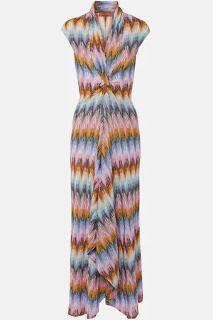 Missoni Draped lamÃ© maxi dress