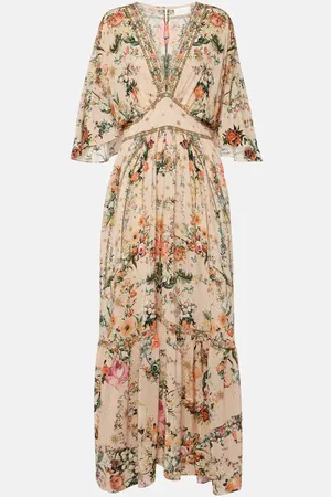 Camilla Floral embellished silk maxi dress