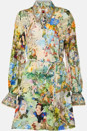 Camilla Printed silk shirt dress