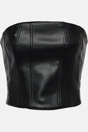 AMIRI Faux leather bustier top