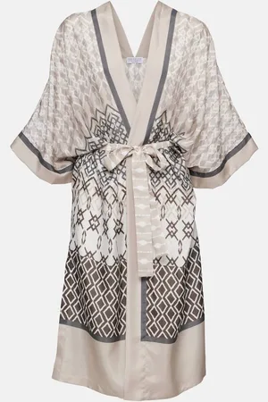 Brunello Cucinelli Printed silk robe