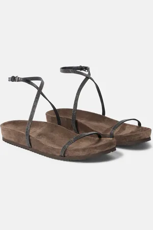Brunello Cucinelli Monili leather sandals
