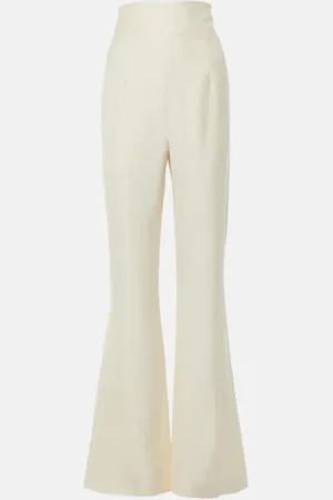 GALVAN High-rise satin flared pants