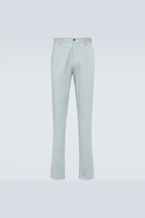 Etro Embroidered paisley cotton jacquard chinos