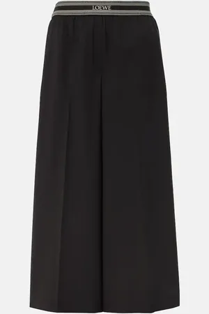 Loewe Cropped wool wide-leg pants