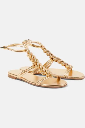 Gianvito Rossi Capua metallic leather sandals