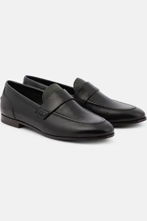 Brunello Cucinelli Monili leather loafers
