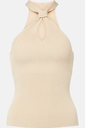 Simkhai Andrea ribbed-knit halterneck top