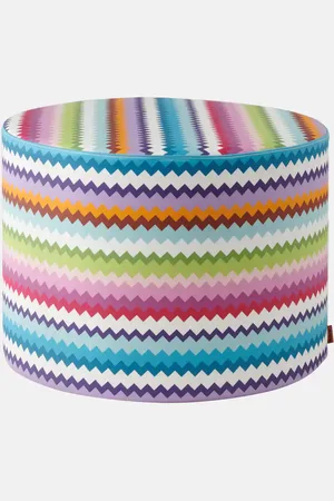 Missoni Riverbero Zigzag cotton canvas pouf